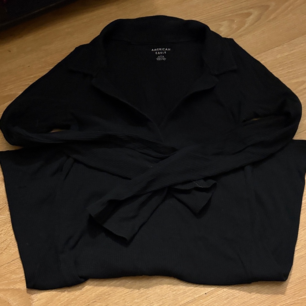 American Eagle Black Collared dress